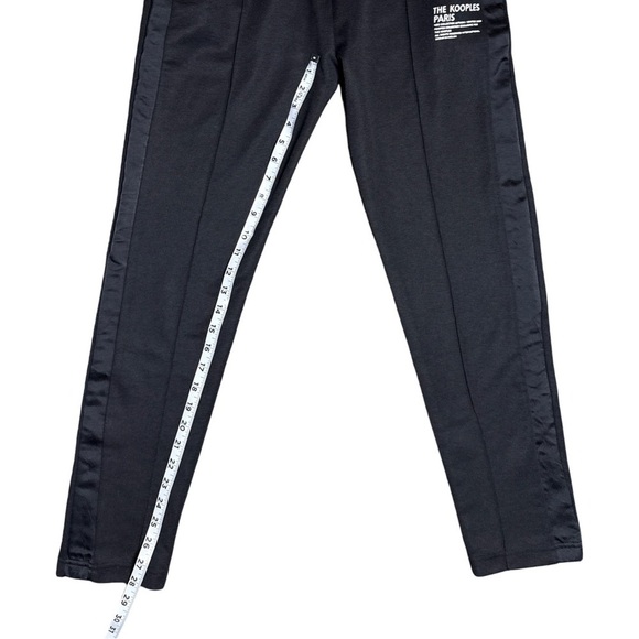 The Kooples Black Joggers With Satin Trim Men’s Size Medium - Picture 5 of 13